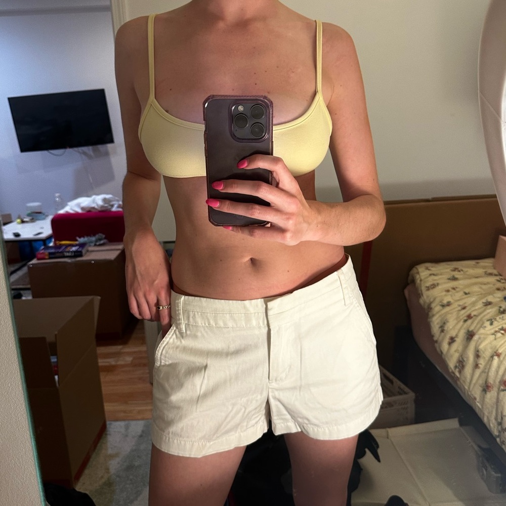 J crew White Chino shorts. Size 4